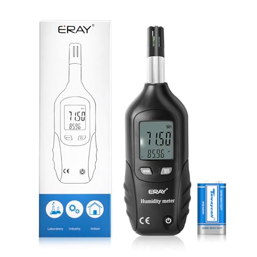 ERAY Digital Psychrometer Thermometer Hygrometer with Backlight
