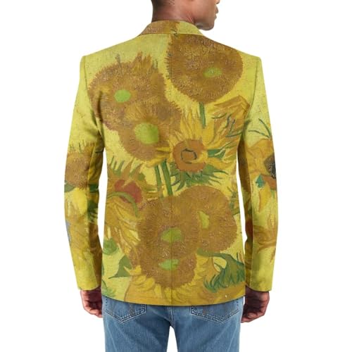 Oil Painting Printed Men Blazer Long Sleeve Blazer Jackets with Pockets Plus Size Suit Jacket Party Dress Blazer2