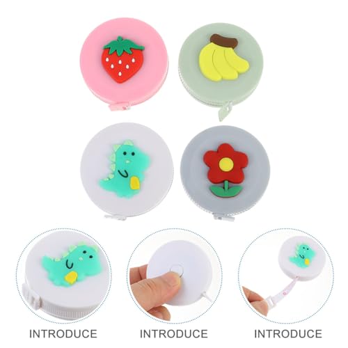 Set de 4 Cintas Métricas Mini Retráctiles de Tela miniatura 5