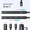 UGREEN 10Gbps Hub USB C 3.2 Gen 2 a 4 Porte Dati Adattatore Dongle Type C con Carica Rapida PD 100W Compatibile con iPhone 17 Pro Max Air MacBook iPad Air Surface Galaxy S24