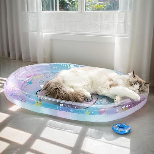 Tapis rafraîchissant pour chat avec eau sensoriel et structure anti-rayures