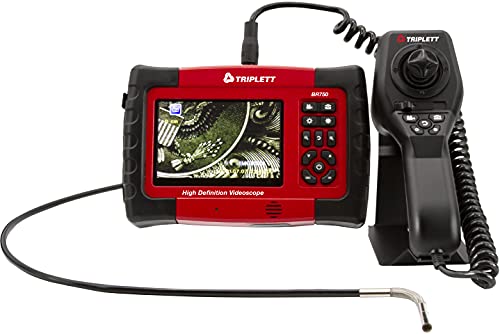 Image of Triplett BR750 High Definition Articulating Videoscope with Waterproof 6mm Camera, Joystick Controller, and 5 inch Color TFT LCD Display