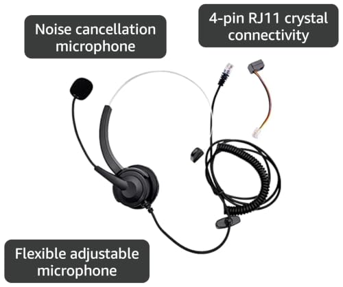 Teléfono con Auricular RJ11 para Call Center Negro miniatura 3
