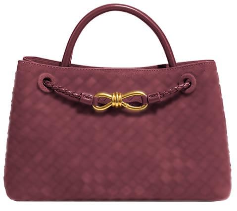 Image of Suede Woven Tote Bag for Women PU Leather Crossbody Bag Shoulder Bag Casual Handbag Satchel for Work Travel 2025