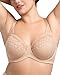 HSIA Minimizer Bras for Women, Full Coverage Lace Bra Unlined Underwire Plus Size Bras for Heavy Breast Light Beige