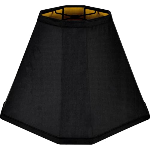 GO&SO Black Lamp Shades 1Pc 6.5 x 13 x 10.5 Fabric Bell Lampshade
