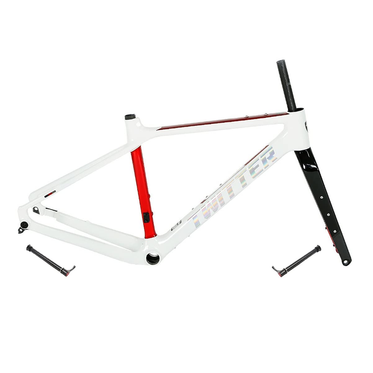 Cadre Vélo Carbone 700C Pour Gravel & Cross - BB386, Frein à Disque, Taille 49 à 58 Cm