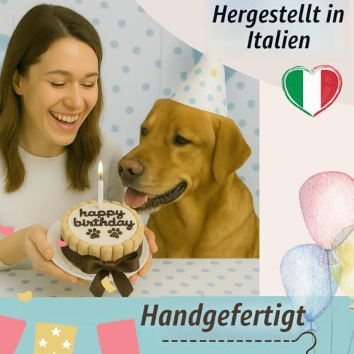 PetLove Hundetorte Happy Birthday, Geburtstagskuchen für Hunde, Rosa