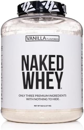 NAKED Vanilla Whey Protein Powder - All Natural Grass Fed Whey Pr...