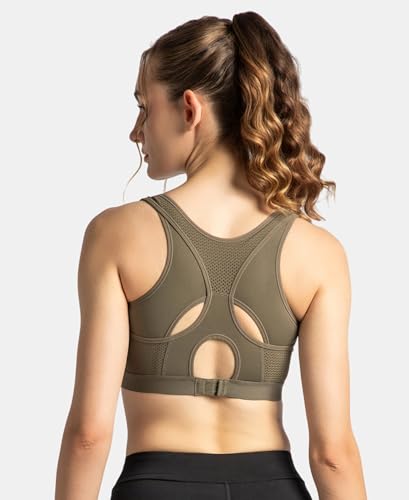 Image of Jockey AP20 Women Wirefree Padded Tactel Nylon Elastane Stretch Full Coverage Racerback Styling Active Sports Bra with StayFresh and StayDry Treatment