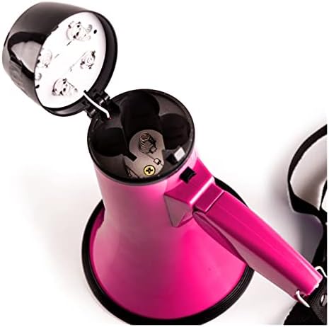 Portable Megaphone Bullhorn 25 Watt Bullhorn Megaphone with Siren Loud Speaker Recording Horn Tour Guide Speakers Microphone Loudspeaker Powerful and Lightweight Amplifiers