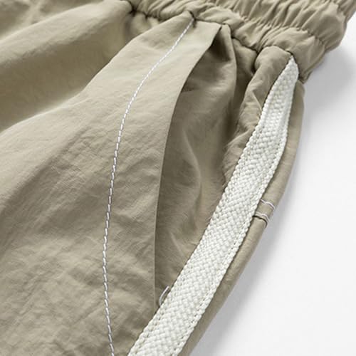 Image of Men's Cargo Shorts Elastic Waist Adjustable Drawstring Lightweight Loose Fit Casual Shorts Summer Knee Length Pants