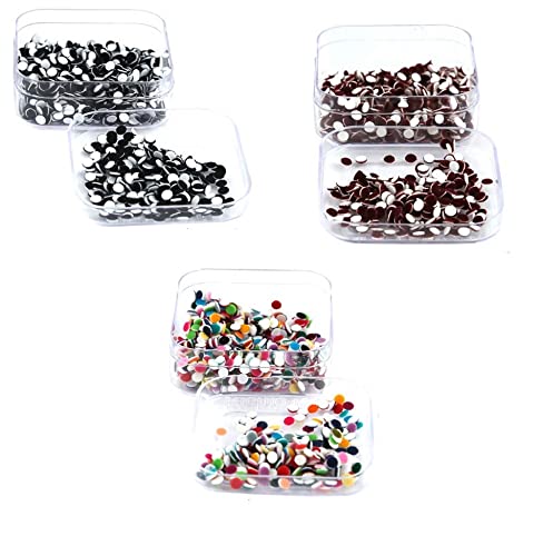 SSKR Multicolor, Black and Maroon Forehead Bindi for Women - Pack of 2 Boxes Each (Bindi Size: 2 mm) | Total 6 Boxes-image-43