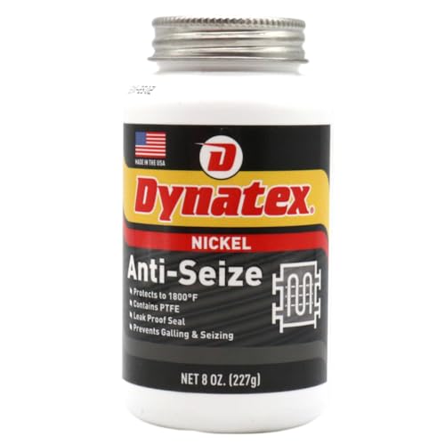 Image of Dynatex 143490 Nickel Anti-Seize - Superior Heavy Duty 8oz Bottle, Anti Seize Thread Lubricant, High Heat Protection Up to 2000F, Ideal for Manifold Studs, Heat Exchangers, Furnace Hinges and More
