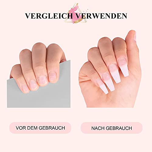 500 Pcs Nageltips Tips für Gelnägel Kunstnägel Fingernägel Tipps Zum Aufkleben mit Kleber, Künstliche Nägel Art French… – Bild 6