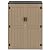 DWVO 59 Cu. Ft. Vertical Storage Shed, Weatherproof Outdoor Tall Cabinet with Double-Wall Panels and Floor, Lockable Resin Shed for Garden, Garage, Patio,Brown (Shelves Not Included)