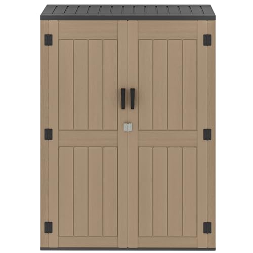 DWVO 59 Cu. Ft. Vertical Storage Shed, Weatherproof Outdoor Tall