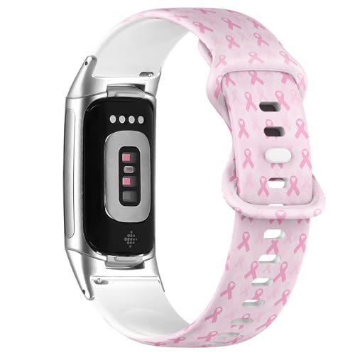 Fitbit Charge 5 / Fitbit Charge 6 �\�t�g�V���R�����v�o���h (������[���s���N���{��) �\�t�g�X�|�[�c�X�g���b�v�u���X���b�g���X�g�o���h �j�����p