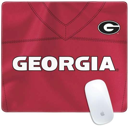 Skinit Large Gaming Mouse Pad - Officially Licensed University of Georgia Black Jersey Design with Stitched Edges, Waterproof, Non-Slip Rubber Base, Desk Mat for Keyboard & Mouse, 31.5" x 11.8" inches