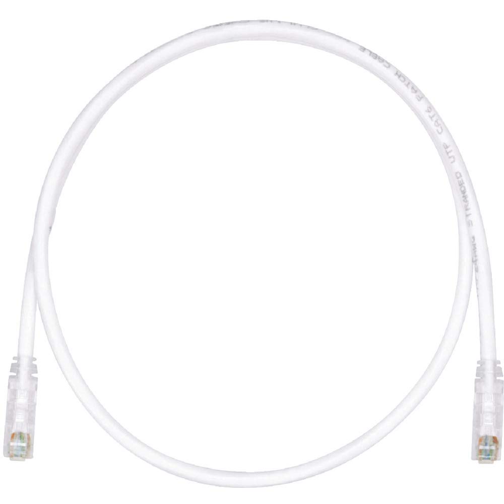 Panduit Copper Patch Cord, Category 6, Off White UTP Cable, 1 Meter 1m Bianco cavo di rete