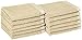 AmazonBasics Quick-Dry Bathroom Washcloth, 100% Cotton, Set of 12, Linen
