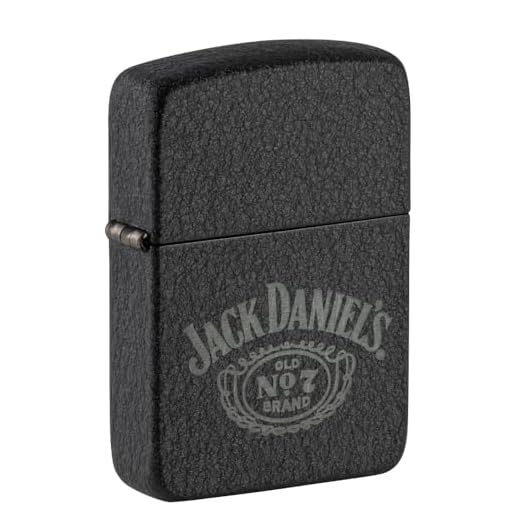 Zippo Jack Daniel's No. 7 Design 1941 Replica Black Crackle Pocket Lighter