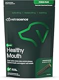 VetriScience Healthy Mouth Dental Chews, Perio Plus Sticks for Dogs, with Probiotics, Spirulina & Zeolites, Breath Freshening, Plaque & Tartar Control, Chicken, 30 Count