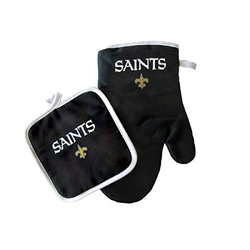 Pro Specialties Group PSG-Z224956 New Orleans Saints NFL Oven Mitt and Pot Holder Set