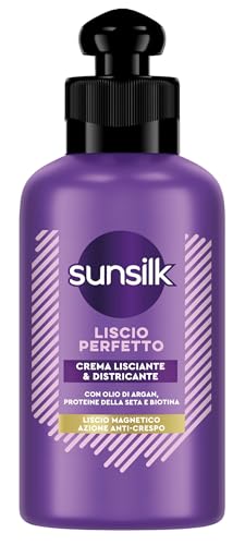 Sunsilk, Crema Districante Liscio Perfetto, Crema Per Capelli Lisci A Lungo, Senza Risciacquo, Formula Active Fusion Con Olio Di Argan, Proteine Della