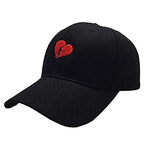 帽子 CPD Heart Stitch CAP / Black Embroidered Broken Heart Baseball Cap,Adjustable Curved Dad