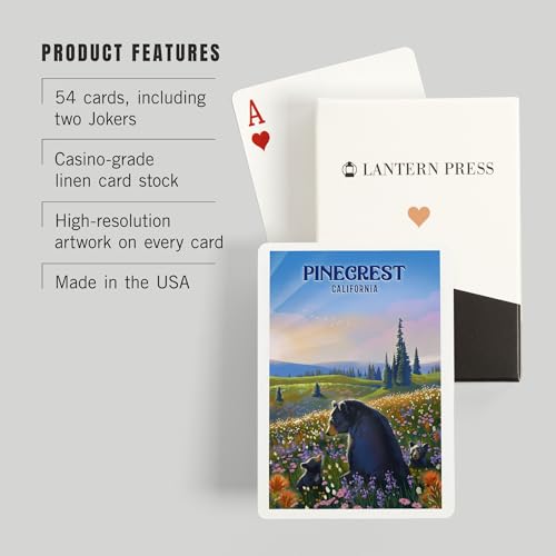 Lantern Press Pinecrest, California, Baraja Poker 52 cartas miniatura 3