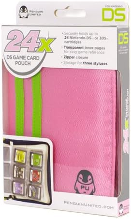 24X DS Game Cartidge Carrying Case (Pink/Green) for Nintendo DS and 3Ds Cards.
