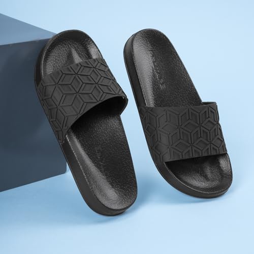 Image of Red Tape Womens Sliders in Slate Blue | Casual Pool Sliders | SLATE BLUE | 3 UK