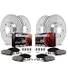Power Stop K2853 Front & Rear Brake Kit with Drilled/Slotted Brake Rotors and Z23 Evolution Ceramic Brake Pads