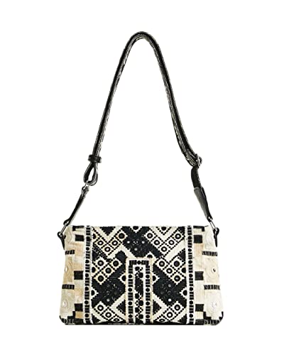 Desigual Bols_Bianca Dortmund, Sac de Corps Across Femme, Blanc, Taille Unique
