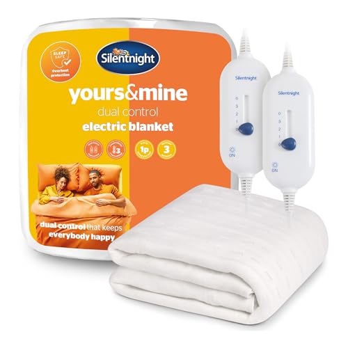Image of Silentnight Double Control Electric Blanket Super King - Heated Electric Underblanket Bed Warmer Sheet with 3 Heat Settings, Easy-Fit Straps and Split Controls - Machine Washable - Super