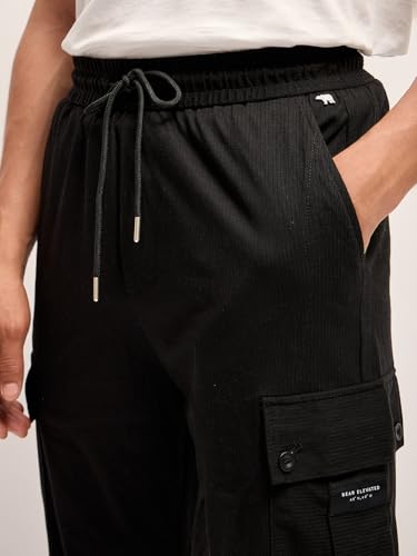 Image of Men's Navy Slim Fit Casual Cargo