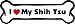 Imagine This Bone Car Magnet, I Love My Shih Tzu , 2-Inch by 7-Inch