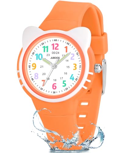 Image of Juboos Kids Watch Analog for Boys Girls Toddler, 3ATM Waterproof Wirstwatch Learning Time and Easy to Read