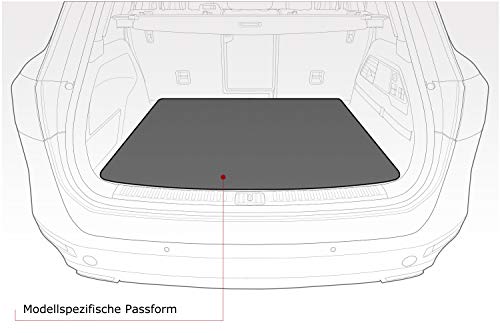 tuning-art BM3130 Kofferraummatte passend für Cupra Formentor 2020- Gummi Rückseite, Naht:Schwarz