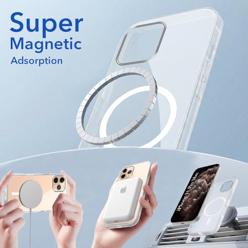 Image of Jkobi Lifetime Anti-Yellow MagSafe Compatible Clear Back Cover Case for Apple iPhone 11 Pro Max (Sleek Hard Crystal | Shockproof and Camera Protection)