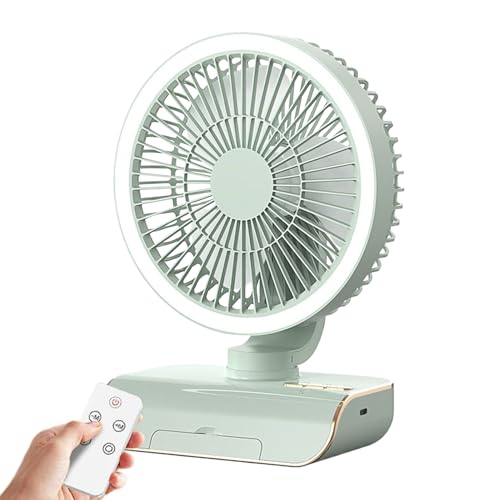 Ventilador portátil – Ventilador personal oscilante de 5 velocidades con control remoto...