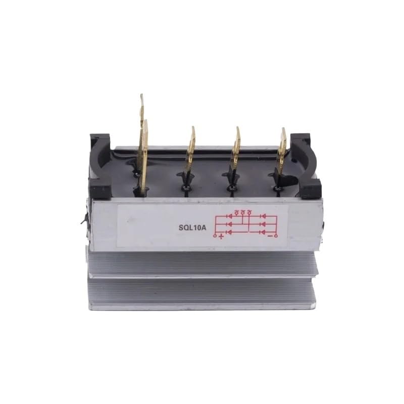 SQL10A Three Phase Diode Bridge Rectifier 10A 1000V Replacement for Full Wave Diode Module 5 Terminal Heatsink Shape