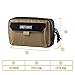 OneTigris Horizontal EDC Pouch Utility MOLLE Tool Bag Organizer with Phone Pocket & Patch Panel (Coyote Brown)