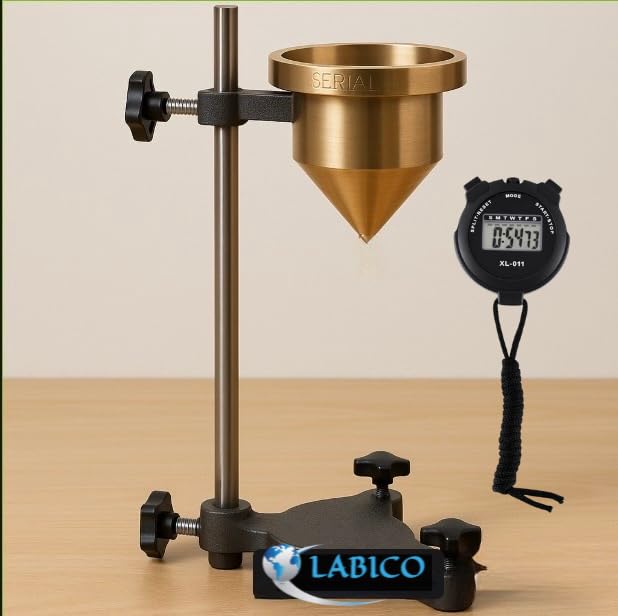 LABICO Ford B4 Viscosity Cup – Precision Brass Viscometer with Stand & Stopwatch