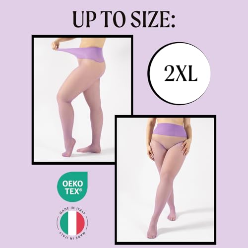 Image of CALZITALY Seamless Sheer Tights, Comfortable Waistband, 15 Denier Pantyhose Multi Colors Made in Italy