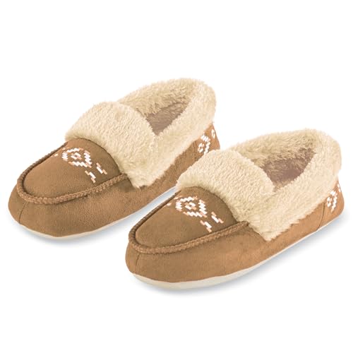 Collections Etc Aztec Embroidered Slippers