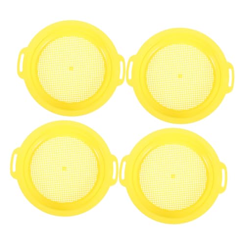 YARNOW 4pcs Portable Sifter Gold Panning Pan Filter Mesh for Beach Prospecting