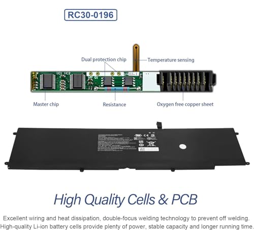 Image of Wefly RC30-0196 Laptop Battery Compatible for Razer Blade Stealth 2016 2017 i7-7500u i7-8550u RZ09-01962E10 RZ09-01962E20 RZ09-01962E52 RZ09-01963E32 RZ09-01962W10 RZ09-0239 RZ09-02393E31 RZ0902393E32