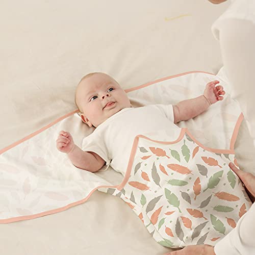 Image of GLLQUEN BABY Swaddles for Newborns 3-6 Months, Adjustable & Easy Fastener | 3-Pack, Baby Girl Swaddles Organic Cotton Womb-Like Nursery Swaddling Blanket reduces startle reflex, Soft & Skin-Friendly